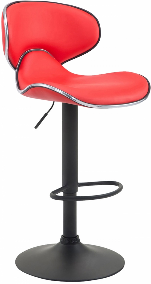 Barová židle Las Vegas 2 ~ černá podnož - Červená