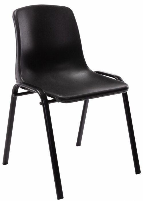 Stohovatelná plastová židle Nowra - Černá