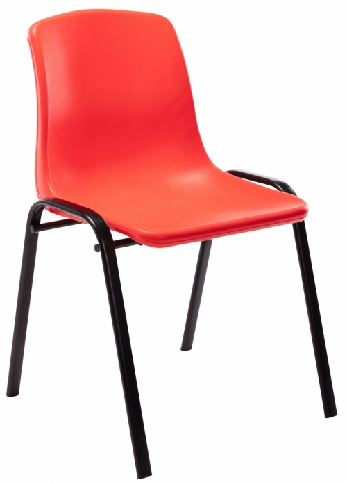 Stohovatelná plastová židle Nowra - Červená
