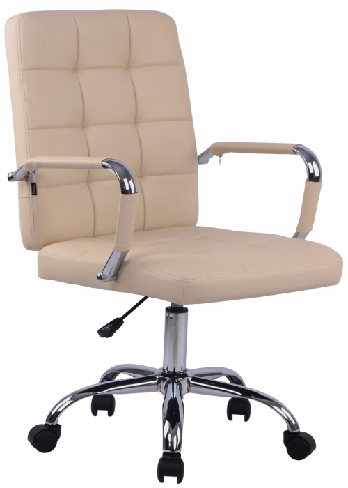 Kancelářská židle D-Pro ~ koženka - Krémová