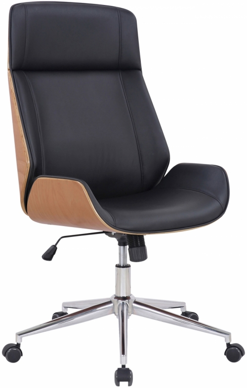 Kancelářská židle Varel ~ dřevo natura - Černá