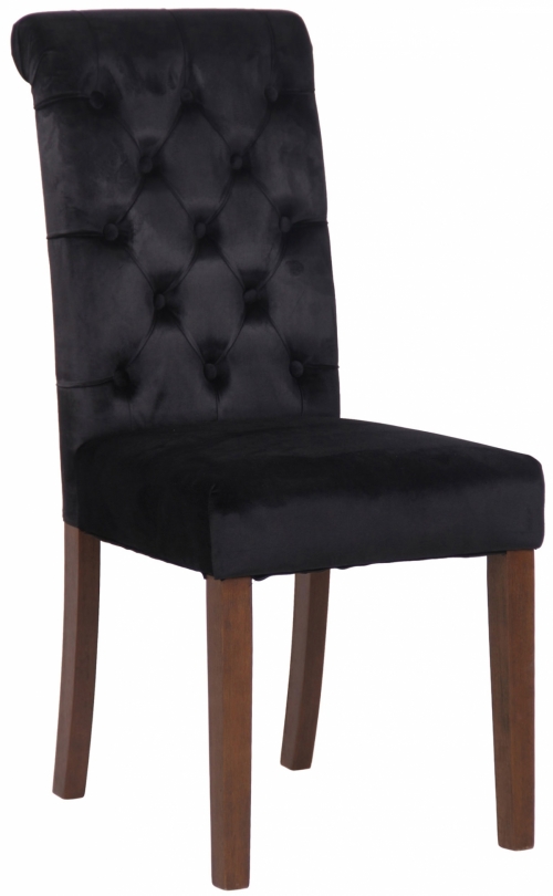 Jídelní židle Lisburn  - samet - Černá
