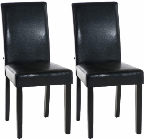 Jídelní židle Inn, nohy tmavě černé (SET 2 ks) - Černá