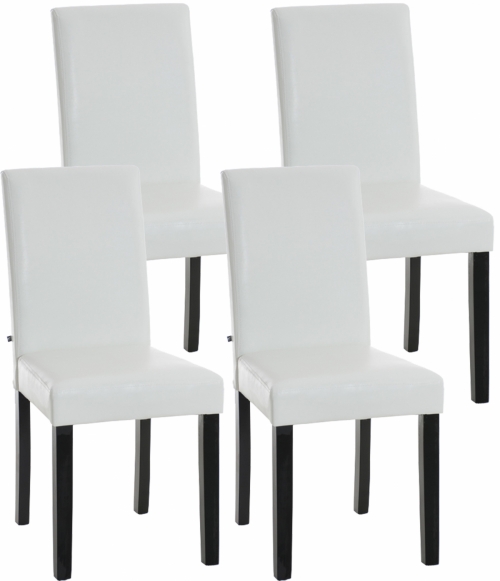 Jídelní židle Inn, nohy černé (SET 4 ks) - Bílá