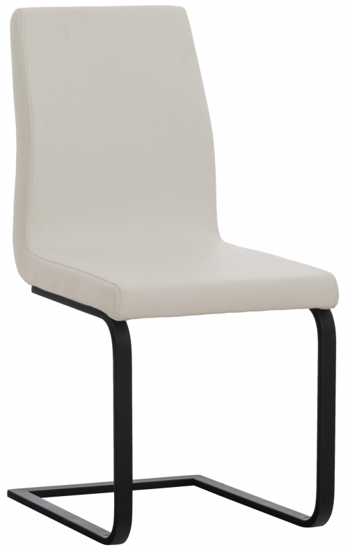 Jídelní židle Belley ~ kovové nohy černé - Bílá