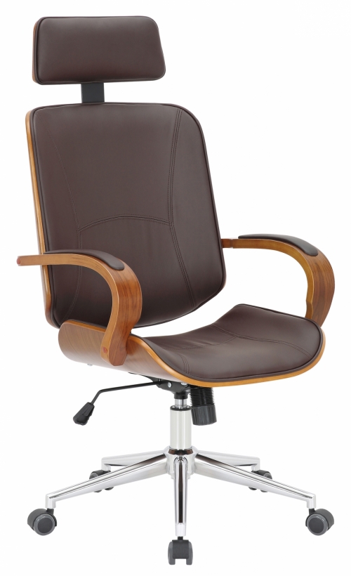 Kancelářská Židle Dayton ~ dřevo ořech - Hnědá