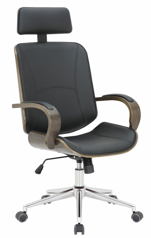 Kancelářská Židle Dayton ~ dřevo šedé - Černá