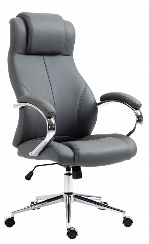Kancelářská židle Salford - kůže - Šedá