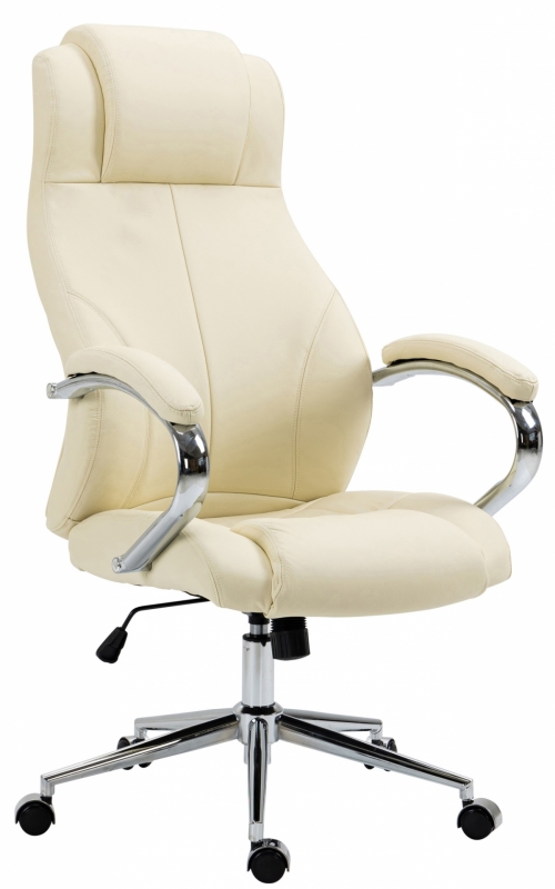 Kancelářská židle Salford - kůže - Krémová