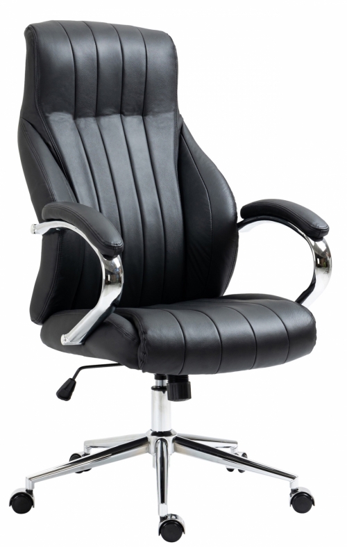 Kancelářská židle Wigan - kůže - Černá