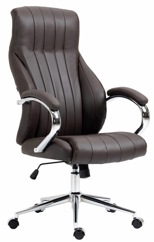 Kancelářská židle Wigan - kůže - Hnědá