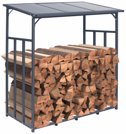 Přístřešek na palivové dřevo Ruston S ~ 143x70x145 cm, kov antracit