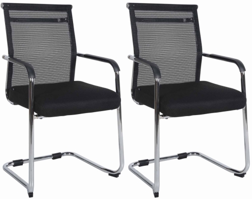 Set 2 návštěvnických židlí Denny - chrom