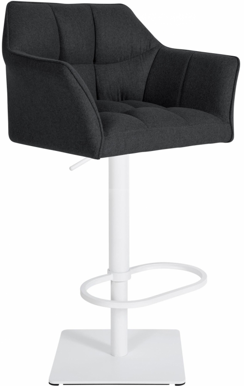 Barová židle Damaso W - filc, bílý rám - Antracit