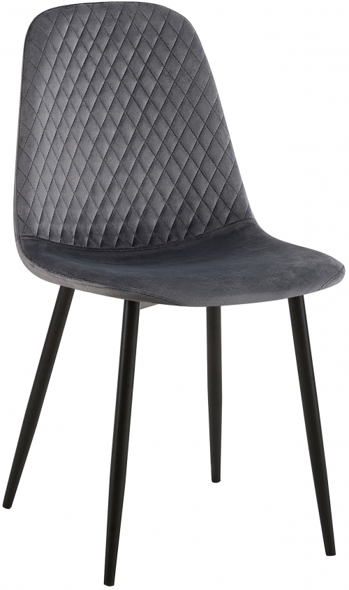 Židle Giverny samet - tmavě šedá