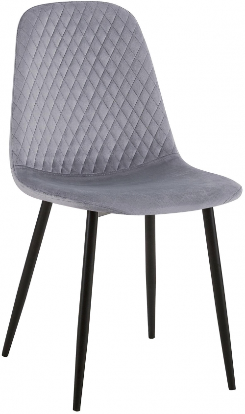 Židle Giverny samet - šedá