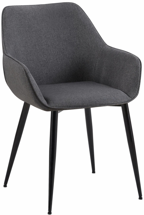 Jídelní židle látka Vessa - tmavě šedá