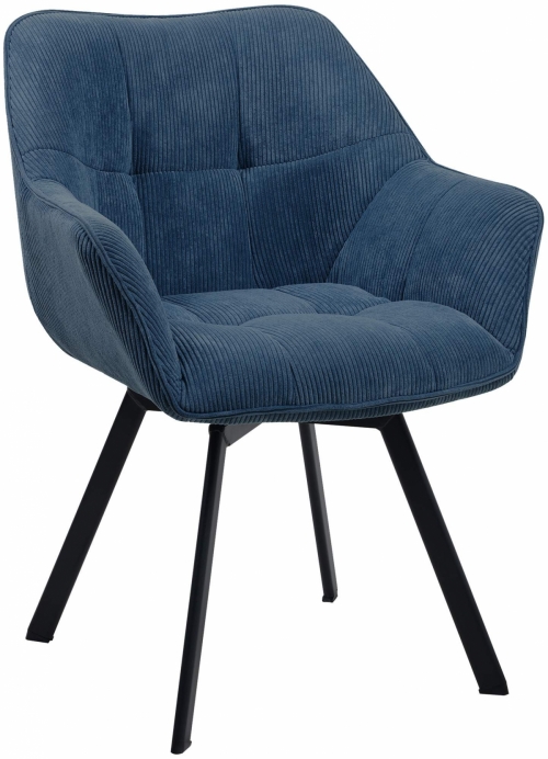 Jídelní židle Jordi Cord - modrá