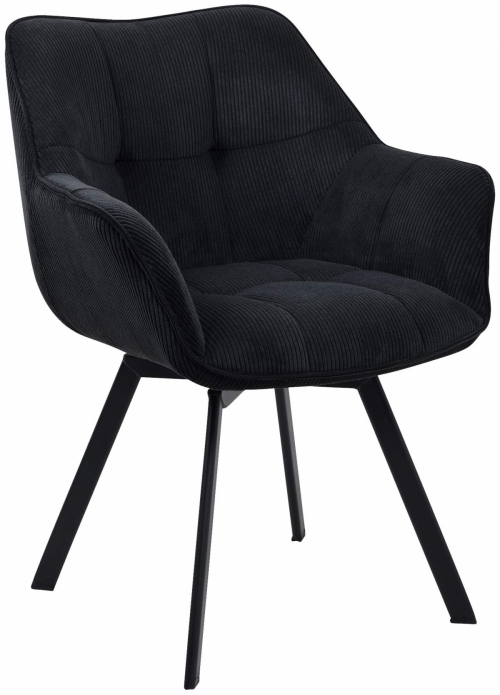 Jídelní židle Jordi Cord - černá