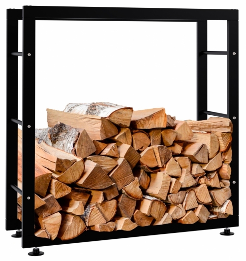 Stojan na dřevo Keri V2 25x80x80, černá