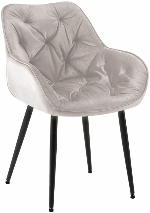 Židle Tanna - samet - Šedá