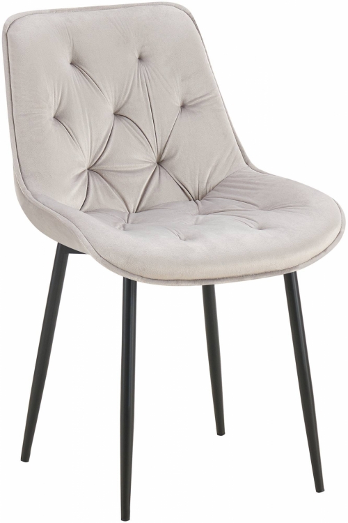 Jídelní židle Wallace - samet - Šedá