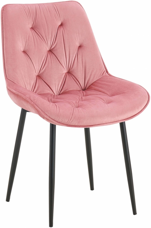 Jídelní židle Wallace - samet - Růžová