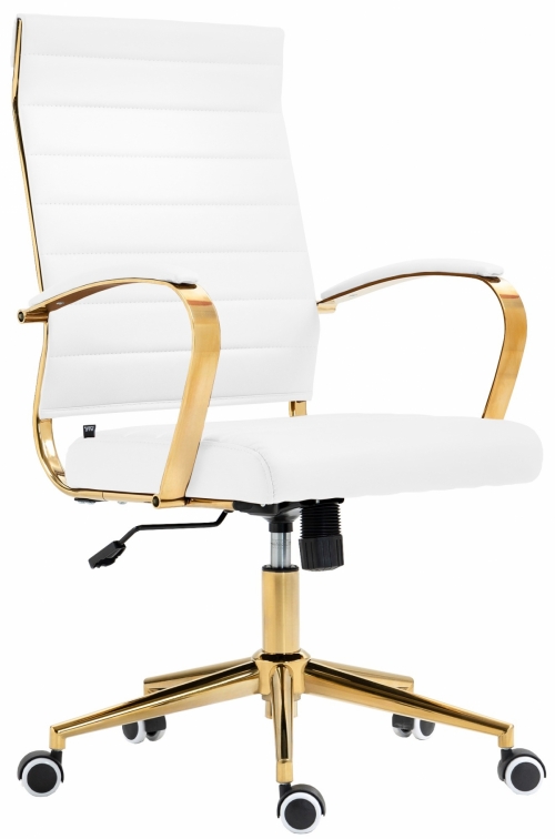 Kancelářská židle Havanna - koženka - Bílá