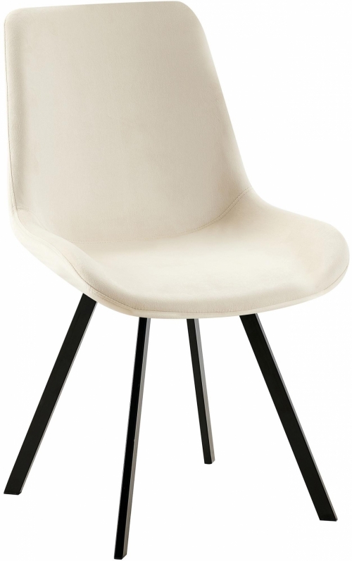 Jídelní židle Lewes - samet - Krémová