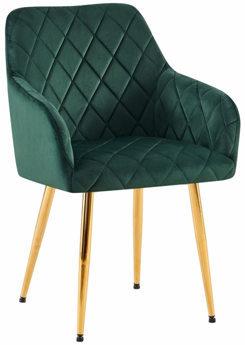 Jídelní židle Monett - samet, G - Zelená