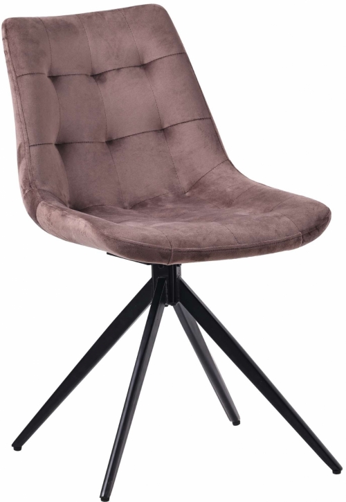 Jídelní židle Merna - samet - Hnědá