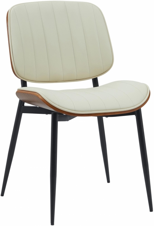 Konferenční židle Tiffin koženka - Ořech / Krémová