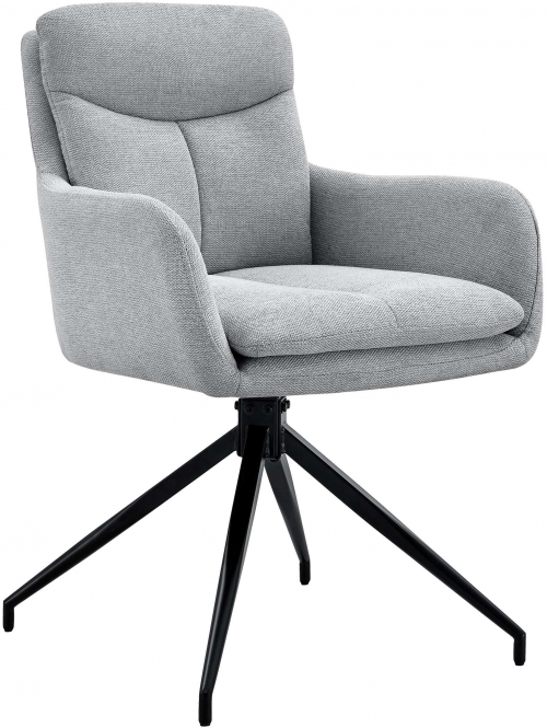 Jídelní židle Somers - látka - světle šedá