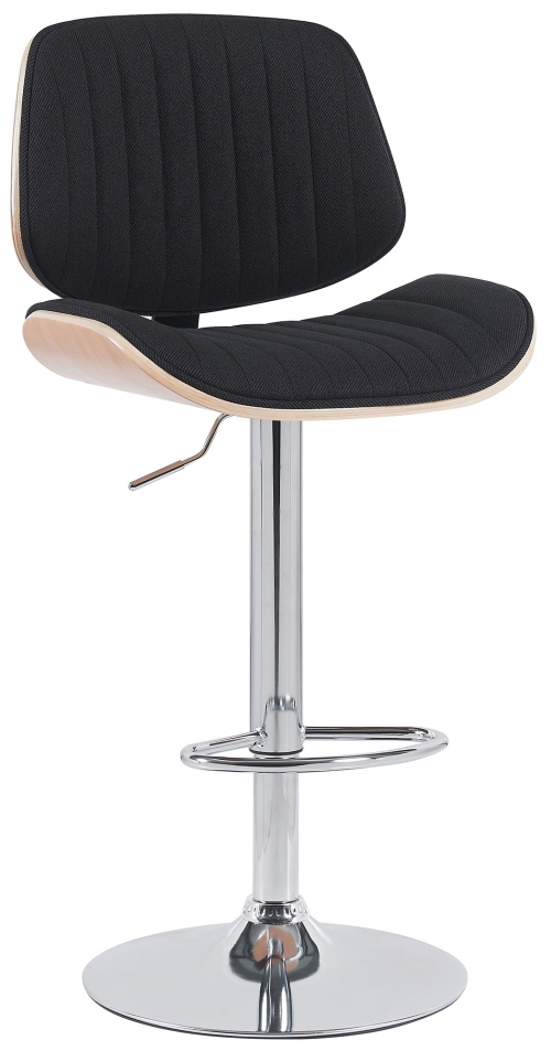 Barová židle Clawson látka chrom - natura/černá