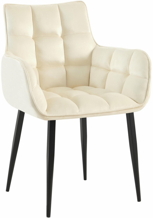 Židle Tirana samet - krémová