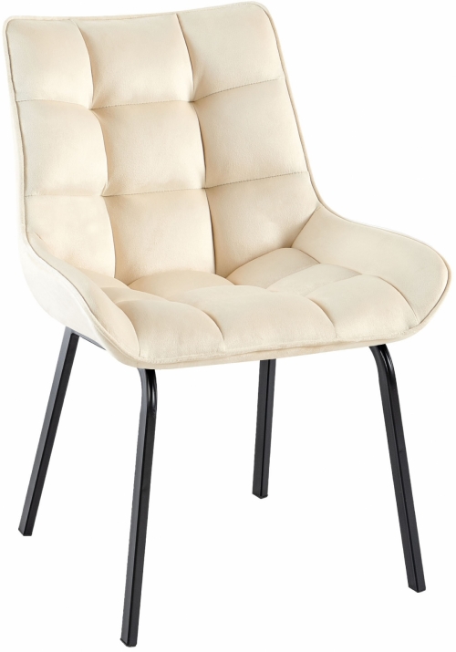 Židle Saranda samet - krémová