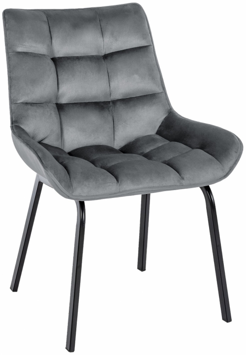 Židle Saranda samet - tmavě šedá