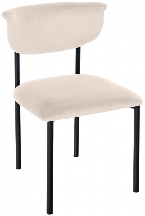 Návštěvnická židle samet Gambell - krémová