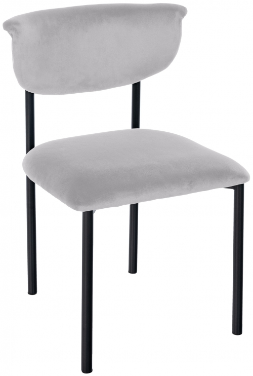 Návštěvnická židle samet Gambell - šedá