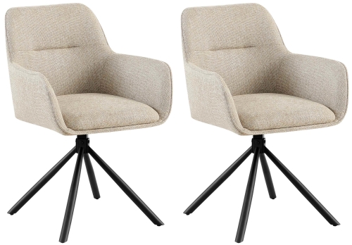 Set 2 židlí Tipton látka - taupe