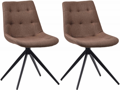 Set 2 jídelních židlí Merna - látka - taupe