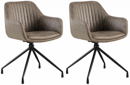 Set 2 jídelních židlí Welby Vintage - šedá