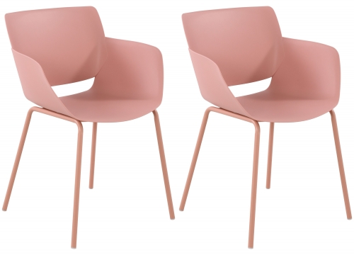 Set 2 židlí Alpena - růžová