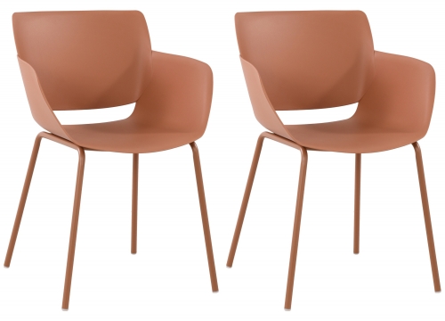 Set 2 židlí Alpena - terakota