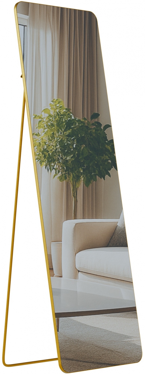 Zrcadlo Gurnee 160x50 cm - zlaté lesklé