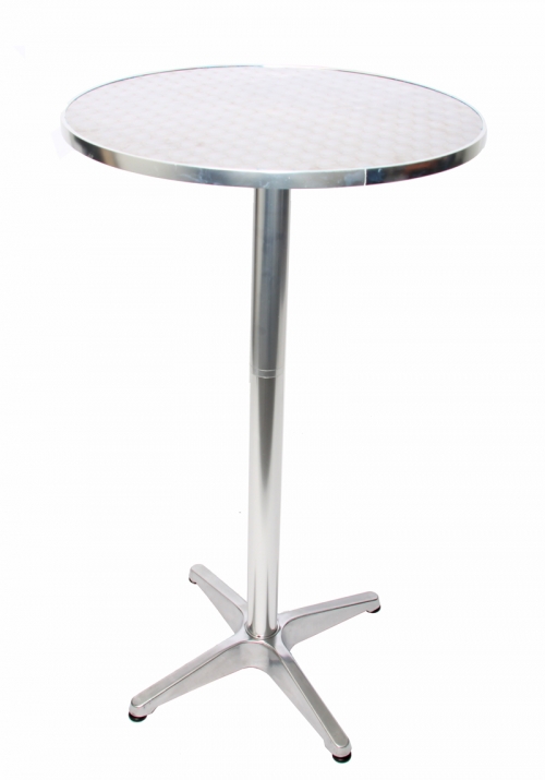 Barový bistro stůl kulatý, hliník ~ v70/110 x Ø60 cm
