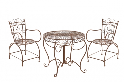 Souprava kovových židlí a stolu Sheela (SET 2 + 1)