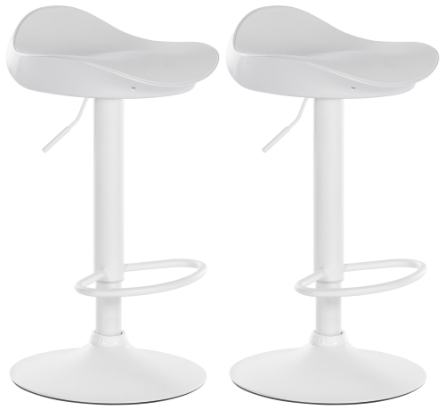 Barová židle Alisson (SET 2 ks) ~ koženka, bílá podnož - Bílá