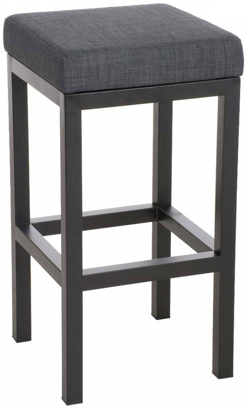 Barová židle Taylor 85 cm ~ látka, kovové nohy černé - Tmavě šedá
