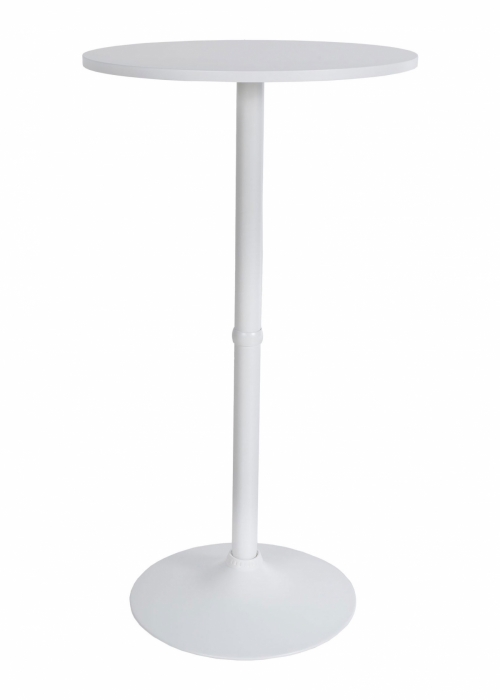 Barový stůl kulatý DS25199, bílý / rám bílý - v108 x Ø60 cm